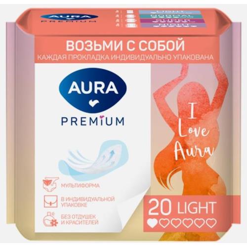 АУРА ПРОКЛАДКИ ЕЖЕДНЕВНЫЕ PREMIUM ЛАЙТ №20